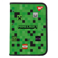 Папка факультативна пластикова на блискавці Minecraft А4 з кишенею YES (492332)