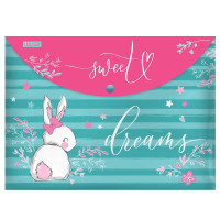 Папка-конверт 1Вересня на кнопке А4 Bunny (491918)