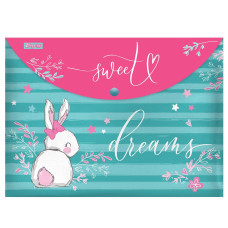 Папка-конверт 1Вересня на кнопке А4 Bunny (491918)