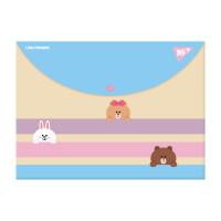 Папка конверт на кнопке Line Friends B5 YES (492227)