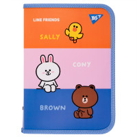 Папка для тетрадей пласт. на молнии В5 Line Friends YES (492155)