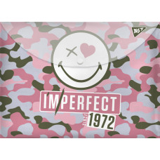 Папка-конверт YES на кнопке А4 Smiley World девочка (491812)
