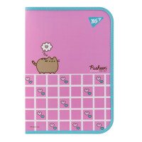 Папка факультативная пластиковая на молнии Pusheen Hearts с карманом A4 YES (492222)