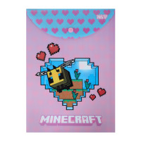Папка-конверт Yes А4 на кнопці Minecraft.Spring Bee вертикальна (492339)
