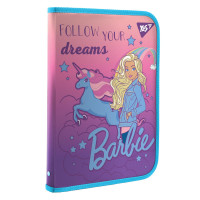 Папка факультативна YES пласт. на блискавки FC Barbie з внутр.карманом (491912)