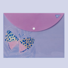 Папка-конверт YES на кнопке А4 BUTTERFLY (491772)