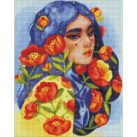 Алмазная мозаика Патриотическая Синеглазая весна ©lesya_nedzelska_art 30х40 Идейка (AMO7475)
