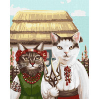 Картина за номерами Котяча готика ©art.irina.pass 40х50 (KHO4460)
