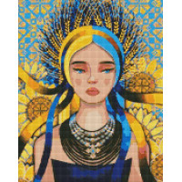 Алмазная мозаика на подрамнике Патриотическая Солнечная ©mosyakart Идейка 40х50 (AMO7424)