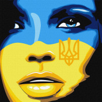 Патриотическая картина по номерам Патриотическая Свободная Украина 40x40см Идейка (KHO4865)