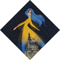 Алмазная мозаика на подрамнике Патриотическая Берегиня Харькова ©mosyakart 40х40 (AMO7241)