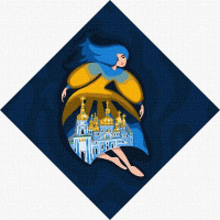 Картина за номерами Берегиня Михайлівська ©mosyakart 30х30 (KHO4915)