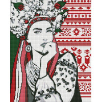 Алмазная мозаика Патриотическая Очаровательная украинка ©upillustration 40х50 Идейка (AMO7371)