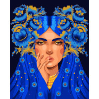Картина за номерами з алмазною мозаїкою Українська красуня 40*50 см ©pollypop92 Santi (954691)