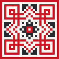 Картина за номерами Український орнамент 30х30 см АРТ-КРАФТ (13040-AC)