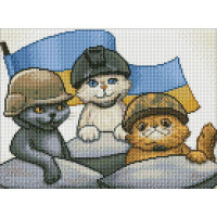 Алмазная мозаика Пушистая оборона art.irina.pass Идейка 30х40 (AMO7642)