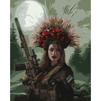 Картина по номерам Origamі Девушка-воин (с) 50 см (LW3231)