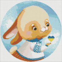 Алмазная мозаика Зайчик ©Екатерина Валерьева 40х40 Идейка (AMO7432)