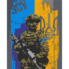 Алмазна мозаїка патріотична Збройні сили України 40х50 см Орігамі (OD3130)