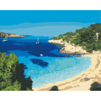 Картина за номерами Блакитна лагуна. Кіпр 40х50 см АРТ-КРАФТ (10581-AC)