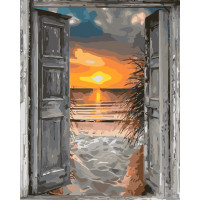 Картина по номерам Двери в морской закат 40*50 (LW3071)