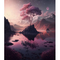 Алмазна мозаїка Дерево життя на заході 40*50см ТМ Dreamtoys (S40055)