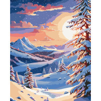 Картина за номерами Пейзаж зима в горах (11047-AC) 40х50 см Art Craft