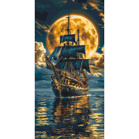 Картина за номерами Корабель у морі 40*80 см Орігамі (LW5108)