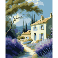 Картини за номерами "Будинок з лавандою" 40*50 см (PN9187)