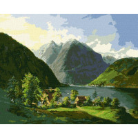 Картина по номерам Озерный пейзаж ©Carl Franz Gruber Идейка 40х50 (KHO2884)