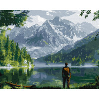 Картина за номерами Гірський краєвид Карпат 40х50 см Ідейка (KHO2902)