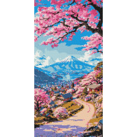 Алмазна мозаїка Краса японської сакури 40*80 см Орігамі (OD5141)