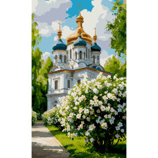 Картина за номерами SANTI Храм навесні 30х50 см (955651)