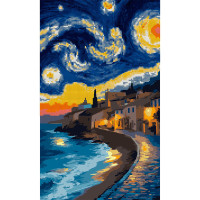 Картина за номерами з алмазною мозаїкою SANTI Небо і море 30х50 см (956347)