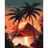 Картина за номерами Світанок біля моря art_selena_ua 40х50 Ідейка (KHO2771)