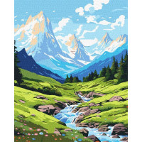 Картина по номерам Лето в горах art_selena_ua 40х50 Идейка (KHO2892)