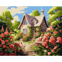 Картина за номерами Затишний будиночок art_selena_ua 40х50 Ідейка (KHO6338)
