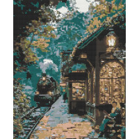 Алмазна мозаїка В очікуванні потягу 40x50 см Оригамі (OD3494)