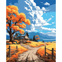 Картина за номерами Дорога к облачкам в деревне 40*50 см SANTI (954746)