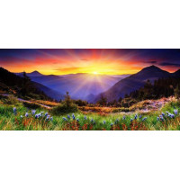 Алмазна мозаїка Гірський захід без підрамника, 30*40см, ТМ Dreamtoys (S30017)