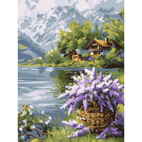 Картина за номерами Бузковий кошик Ідейка 30х40 (KHO6357)