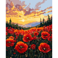 Картина за номерами Поле маків art_selena_ua 40х50 Ідейка (KHO6398)