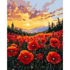 Картина за номерами Поле маків art_selena_ua 40х50 Ідейка (KHO6398)