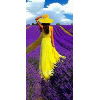 Алмазная мозаика Лавандовое поле 30*40см с рамкой (Y0060)