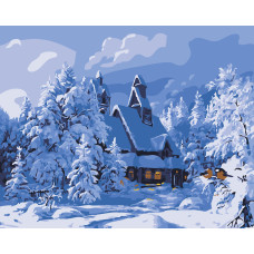 Картини за номерами "Зимовий будиночок" 40*50 см (PN2727)