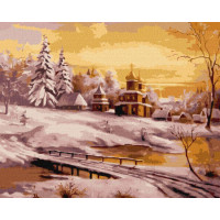 Картина за номерами Зимовий світанок Олександр Закусілов 40х50 Ідейка (KHO6313)