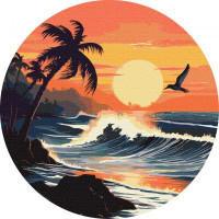 Круглая картина по номерам Великолепная стихия art_selena_ua Идейка d39 (KHO-R1001)