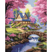 Картина за номерами Будиночок у квітах art_selena_ua Ідейка (KHO6343)