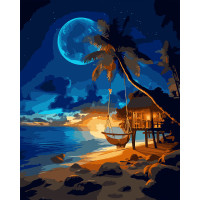 Картина по номерам Вечер на берегу моря 40*50 Santi (954862)