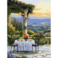 Картина за номерами Мальовнича вечеря 30х40 см Ідейка (KHO2908)